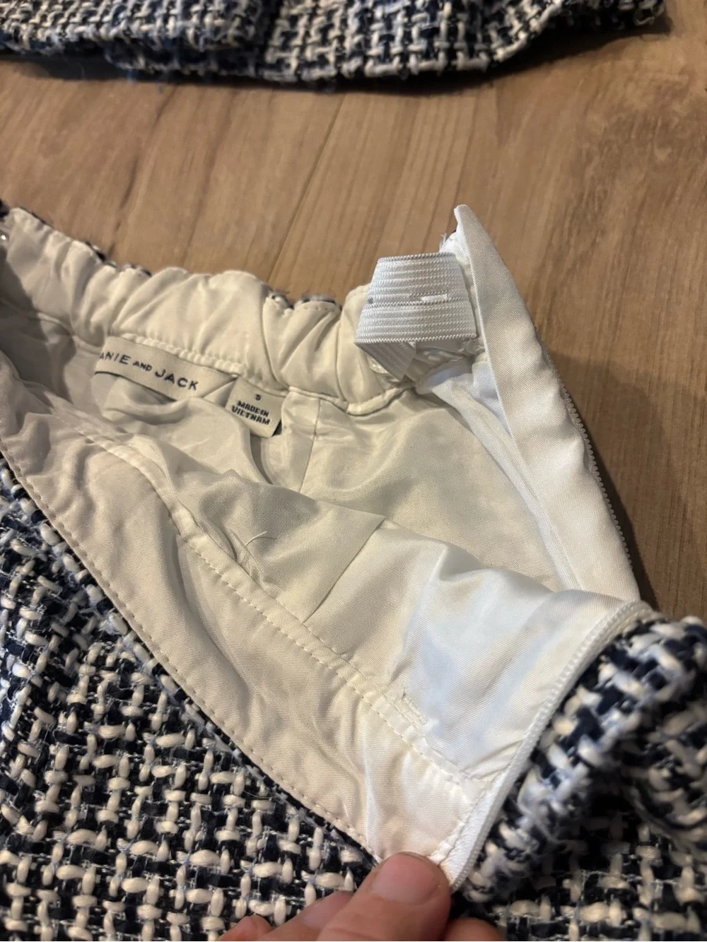 Janie and Jack Black and White Tweed Jacket & Shorts Set